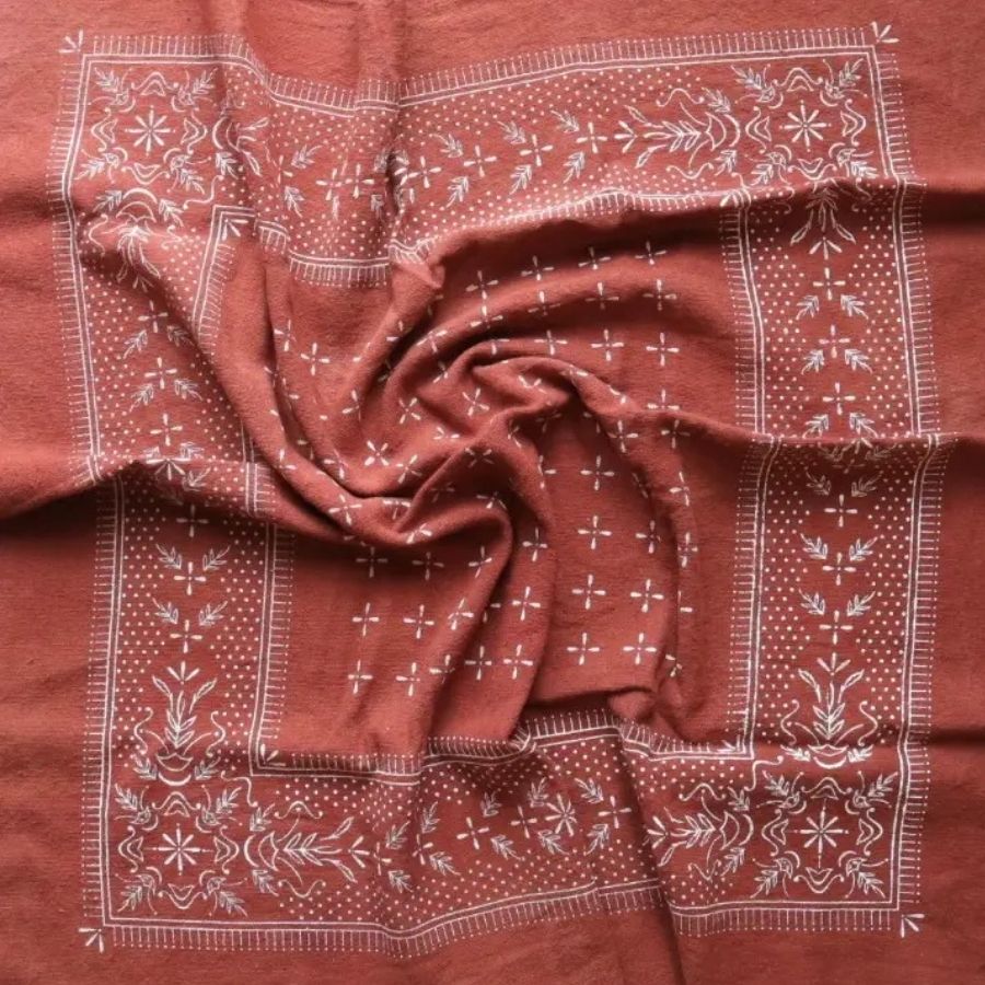 Eco Raw Naturally Dyed Bandanas (Raw Silk)