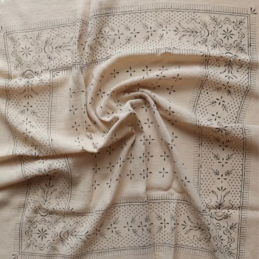Eco Raw Naturally Dyed Bandanas (Raw Silk)