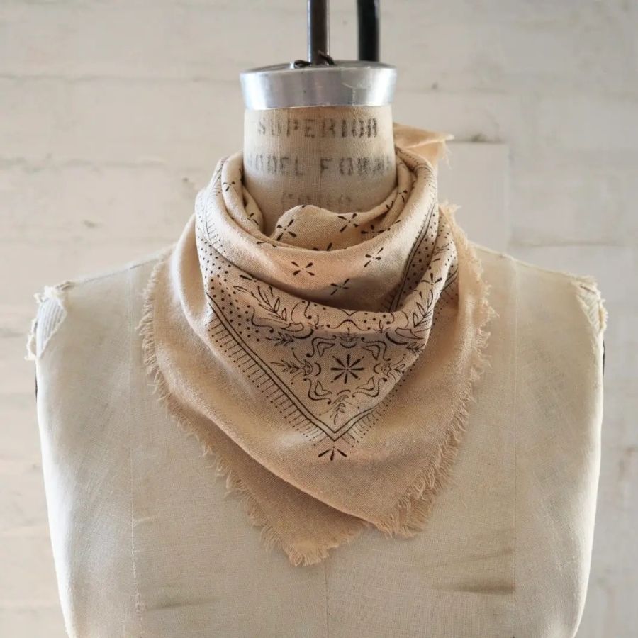 Eco Raw Naturally Dyed Bandanas (Raw Silk)