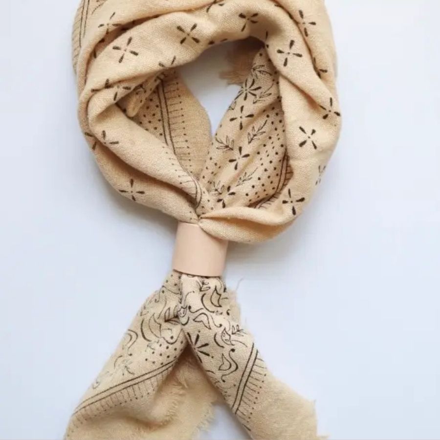 Eco Raw Naturally Dyed Bandanas (Raw Silk)