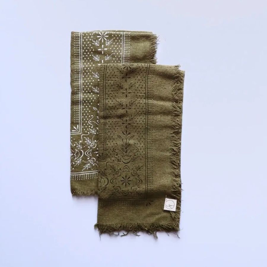 Eco Raw Naturally Dyed Bandanas (Raw Silk)