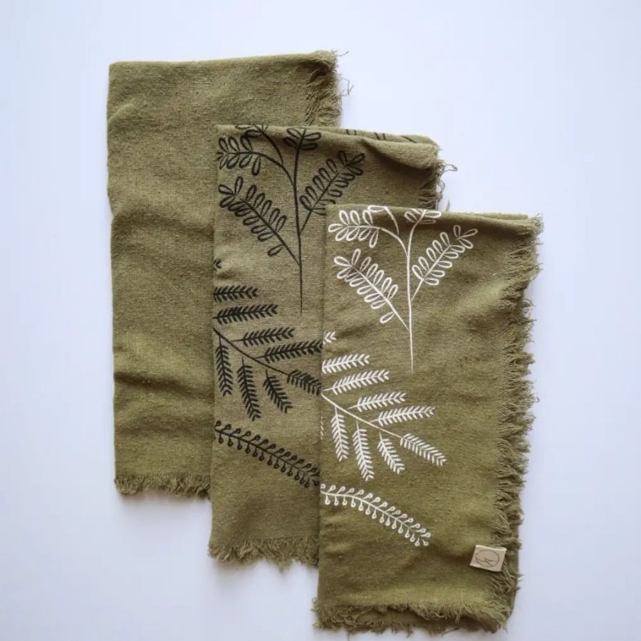 Eco Raw Naturally Dyed Bandanas (Raw Silk)