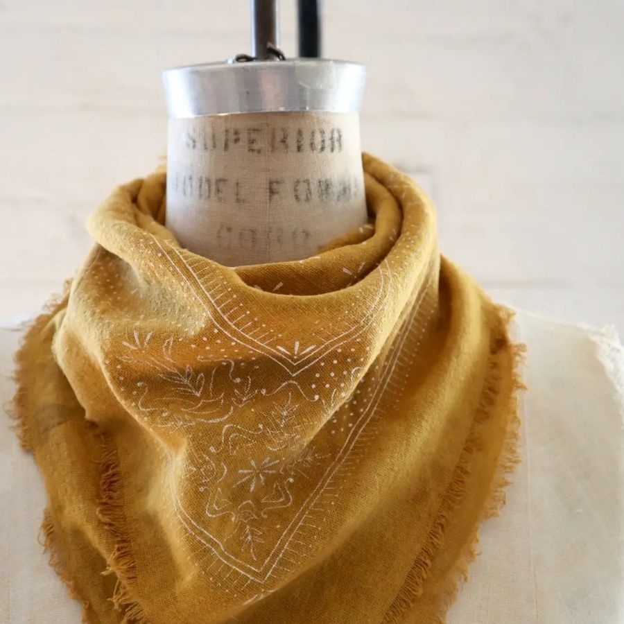 Eco Raw Naturally Dyed Bandanas (Raw Silk)