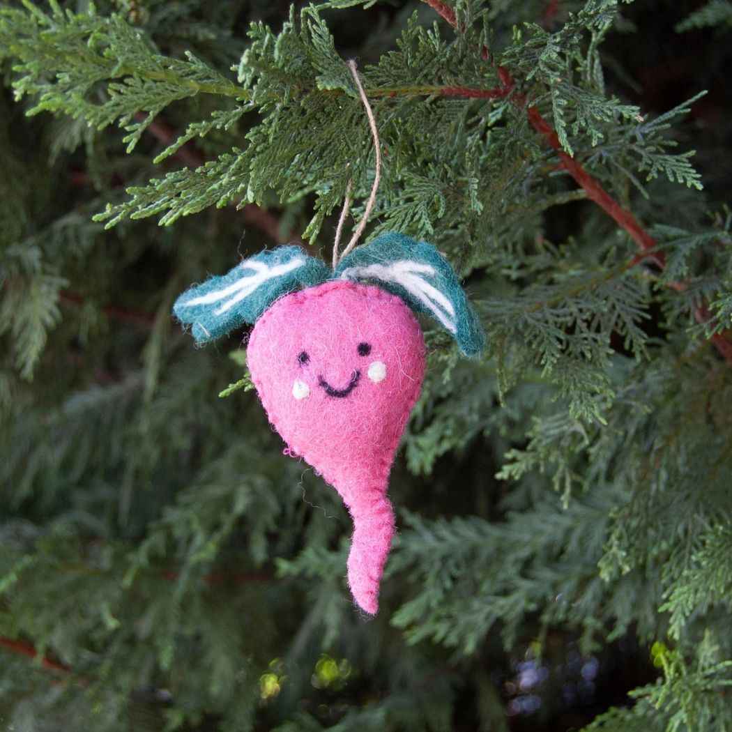 Felt Vegetable Ornaments