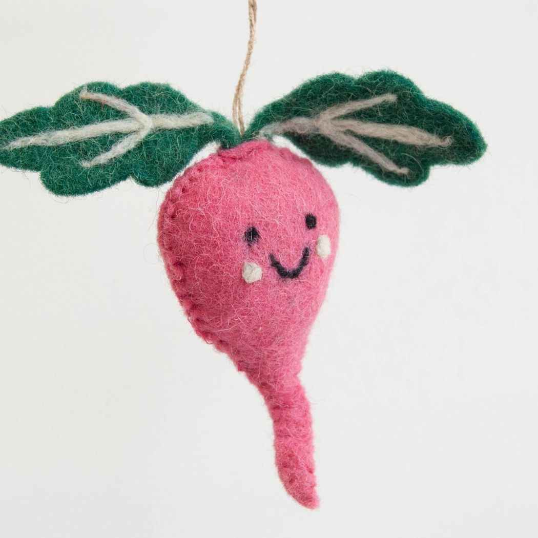 Felt Vegetable Ornaments