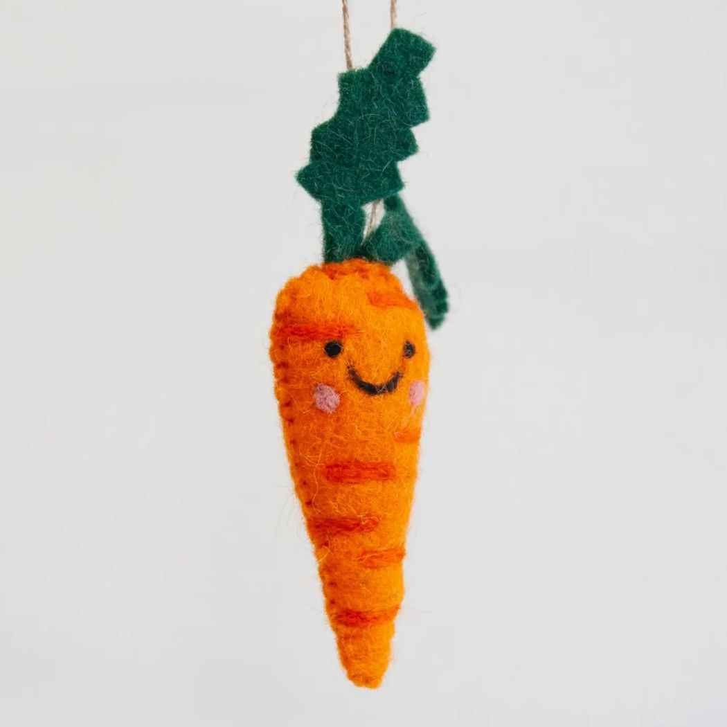 Felt Vegetable Ornaments