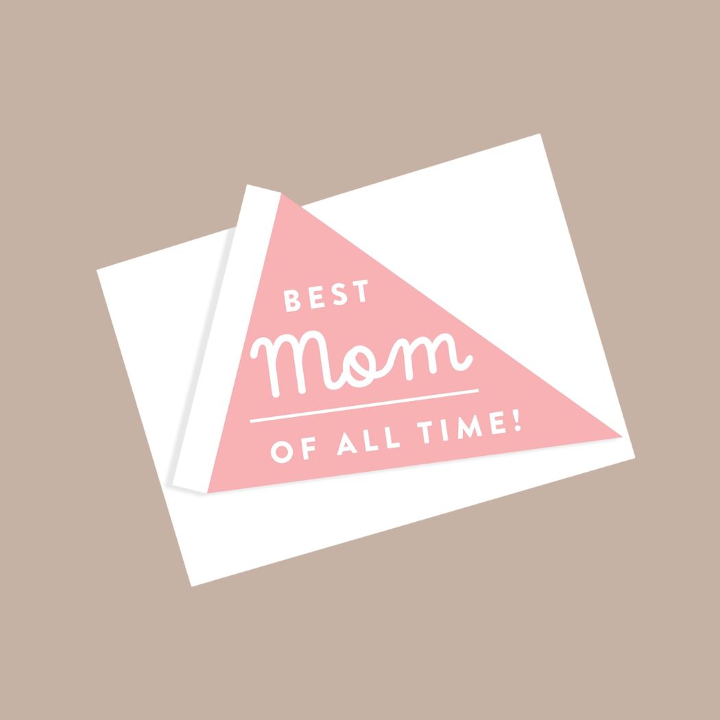 Fly Like Paper Design Greeting Cards-Greeting Card-Fly Like Paper Design-Best Mom of All Time-KINSHIP GIFT