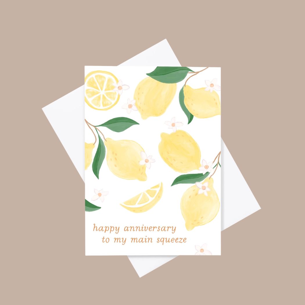 Fly Like Paper Design Greeting Cards-Greeting Card-Fly Like Paper Design-Main Squeeze Anniversary Card-KINSHIP GIFT
