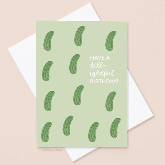 Fly Like Paper Design Greeting Cards-Greeting Card-Fly Like Paper Design-Pickle Birthday-KINSHIP GIFT