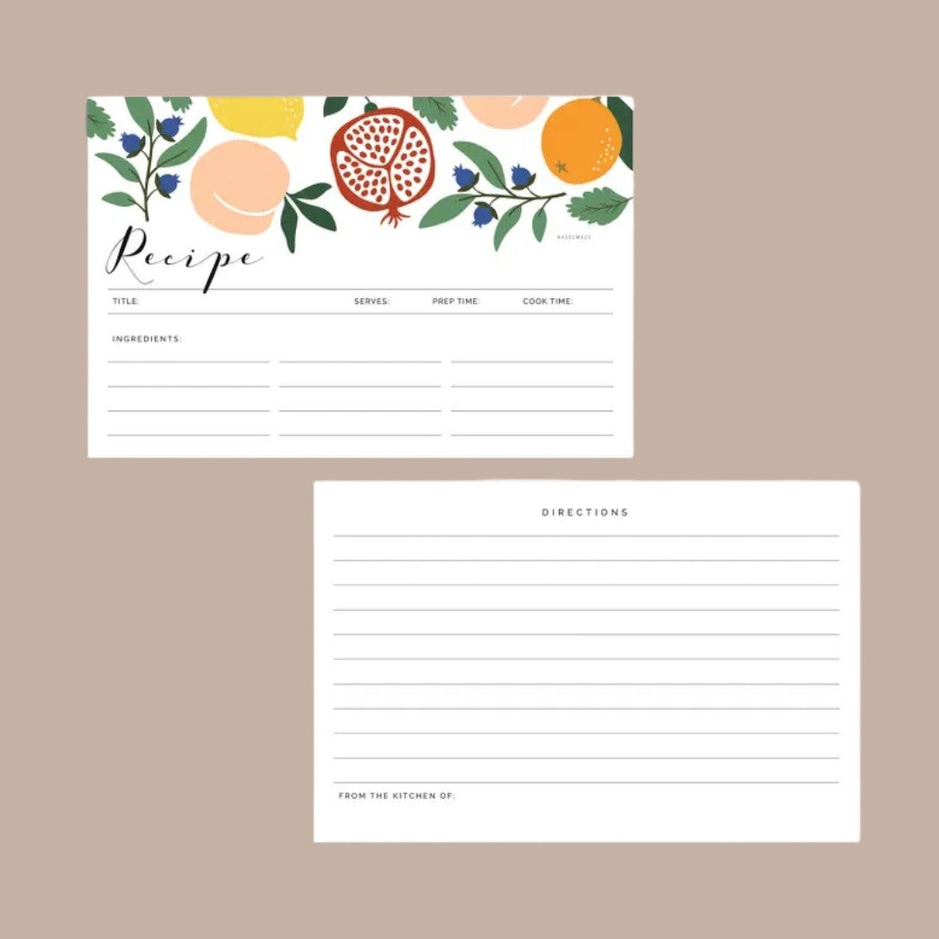 Fruits Recipe Cards