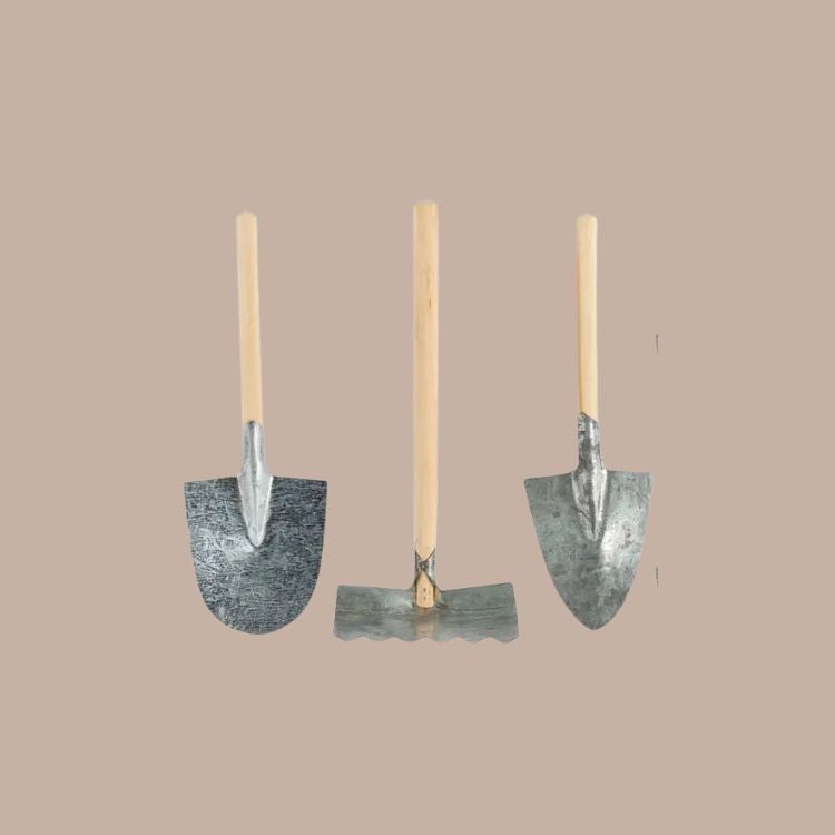 Galvanized Mini Indoor Garden 3 Piece Tool Set