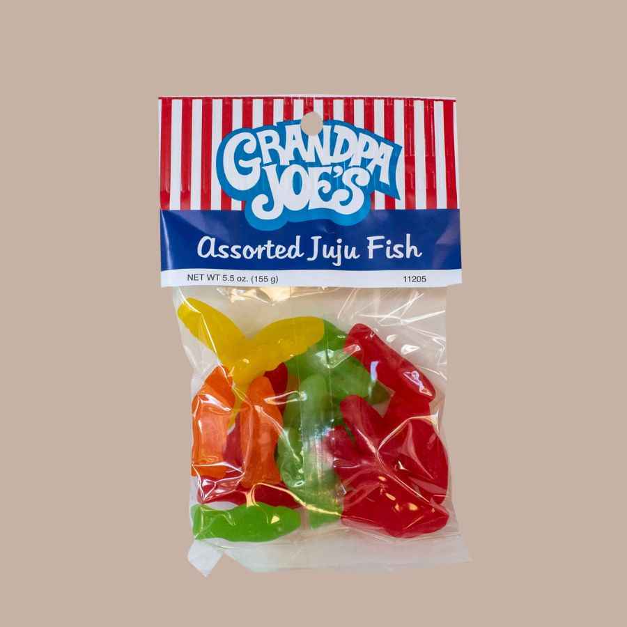 Grandpa Joe's Candy Peg Bags (Gummies)-Candy-Grandpa Joes-Assorted Juju Fish-KINSHIP GIFT