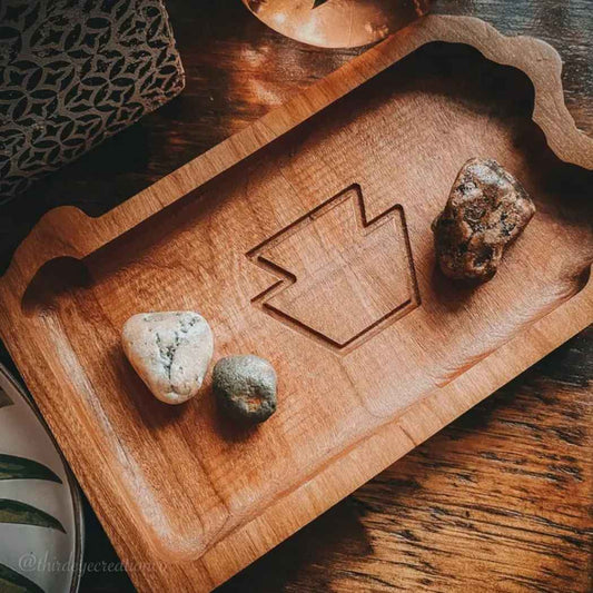 Hardwood Pennsylvania State Key tray (Light Walnut)