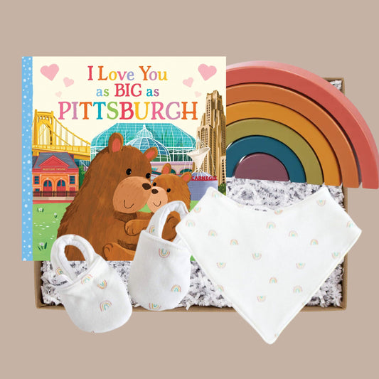 "I love you as big as Pittsburgh" Rainbow Baby Gift Box