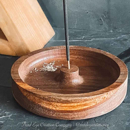 Incense Stick Holder and Ash Catcher (Handmade with Hardwood)