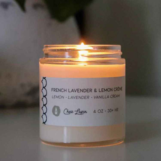 French Lavender & Lemon Creme 4oz Mini Soy Candle