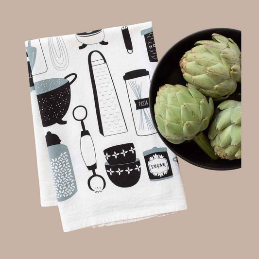 Kitchen Utensils Tea Towel