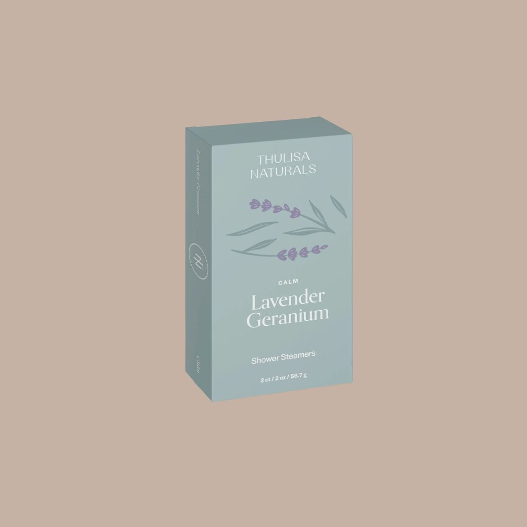 Lavender Geranium Shower Steamers - 2 Pack Gift Set-Box Builder Item-Thulisa Naturals-KINSHIP GIFT