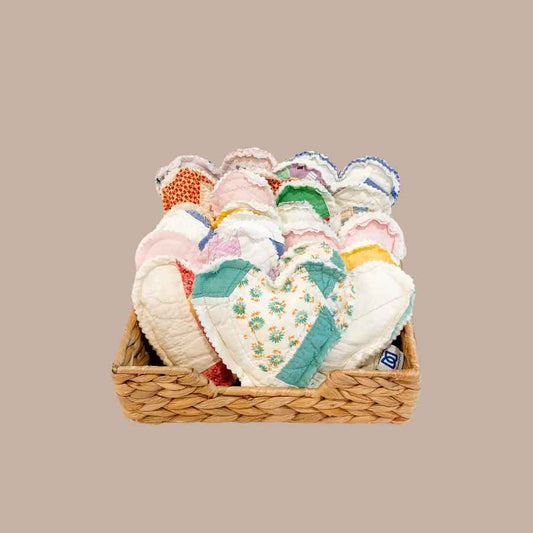 Lavender Sachet Heart - Handmade with Antique Quilts