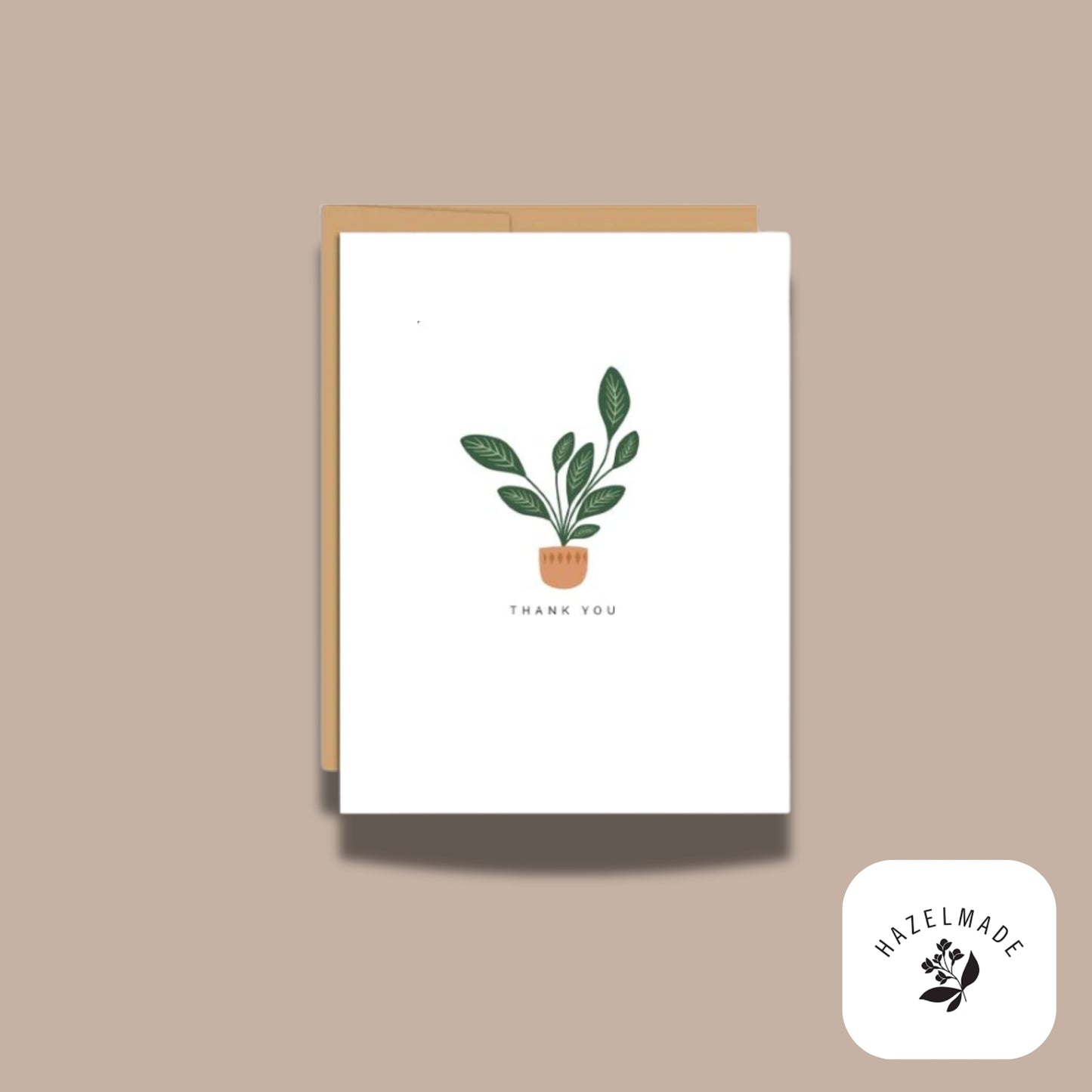 Local Greeting Card Options (Included with curated gift boxes)-Local Greeting Cards-Meshwork Press/Sapling Press/Hazelmade/Triple Threat Press/CommonWealth Press-Commonwealth Press, hazelmade, Kinship Corporate Gifting, LDT:GW:RESTRICT, local greeting cards, locally made, Meshwork Press, Pittsburgh greeting cards, Sapling Press, small business, Triple Threat Press-Houseplant "Thank You" (Hazelmade)-KINSHIP GIFT