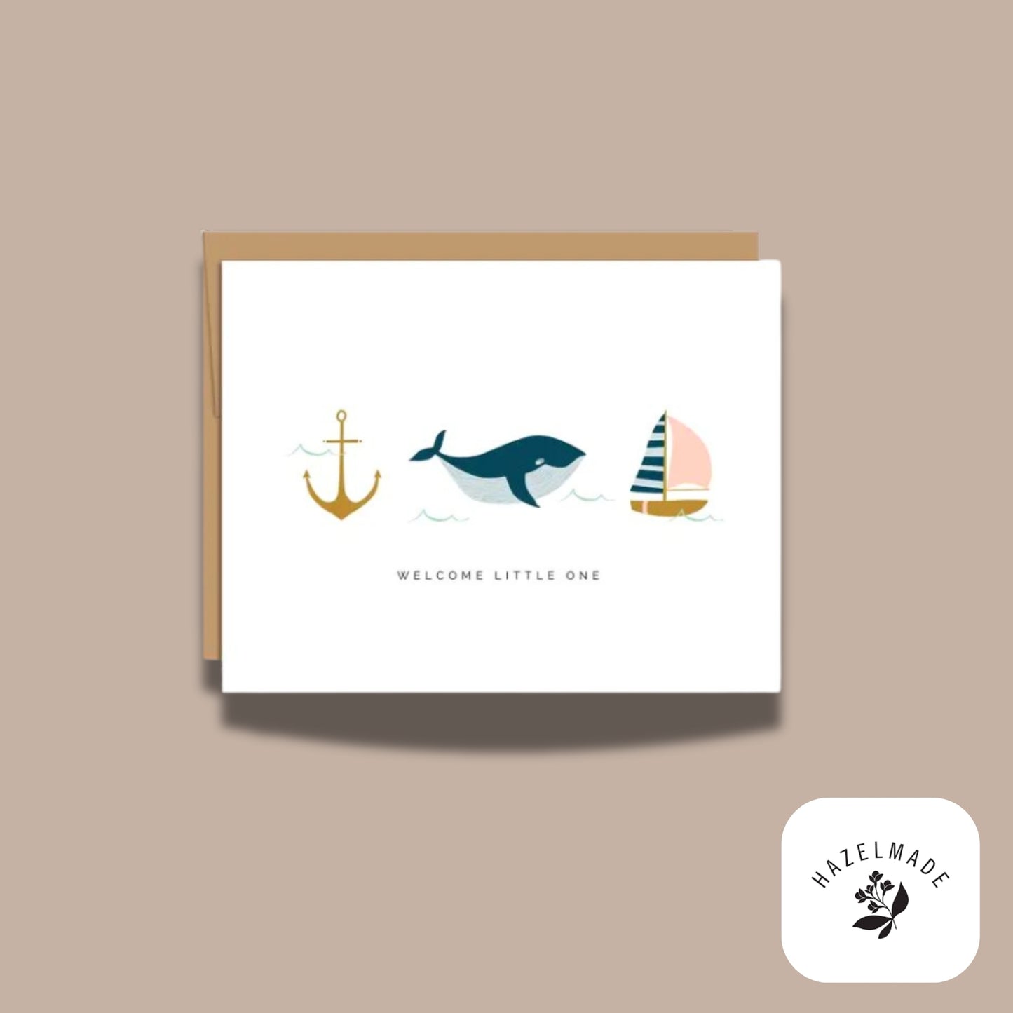 Local Greeting Card Options (Included with curated gift boxes)-Local Greeting Cards-Meshwork Press/Sapling Press/Hazelmade/Triple Threat Press/CommonWealth Press-Commonwealth Press, hazelmade, Kinship Corporate Gifting, LDT:GW:RESTRICT, local greeting cards, locally made, Meshwork Press, Pittsburgh greeting cards, Sapling Press, small business, Triple Threat Press-Hazelmadel "Welcome Little One" (Hazelmade)-KINSHIP GIFT