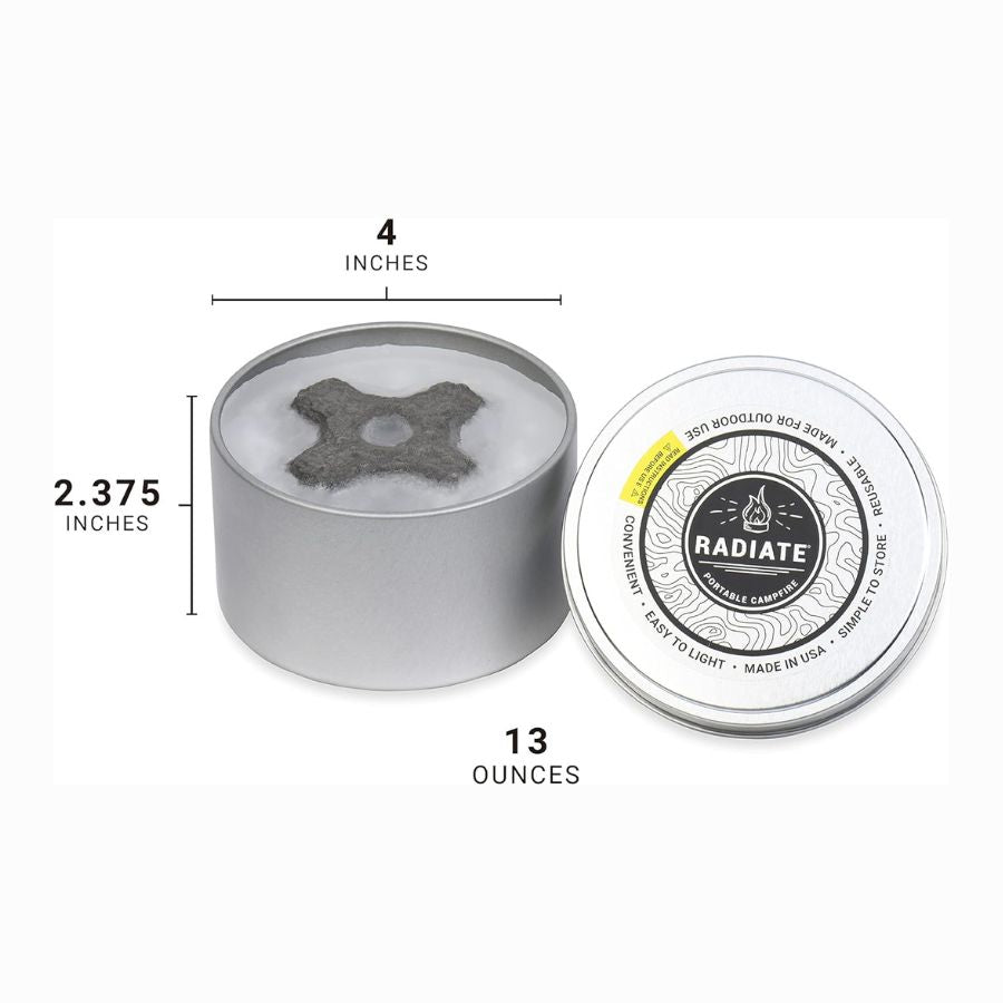 Mini Personal Fire Pit - Radiate - Classic 4 inch mini