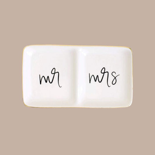 Mr. and Mrs. Jewelry Dish