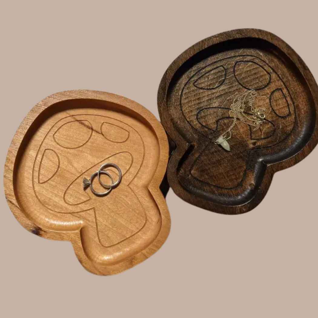 Mushroom Hardwood Key Tray