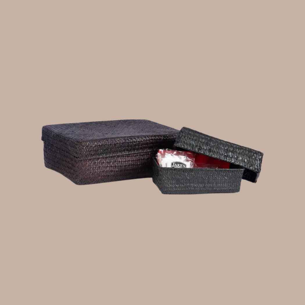 PACKAGING: Large Seagrass Lidded Box