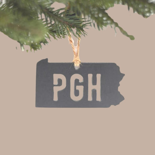 Pgh in Pennsylvania Steel Ornament