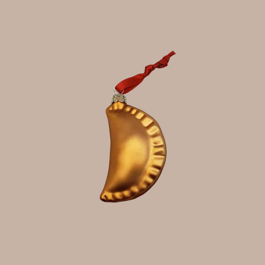 Pierogi Glass Ornament