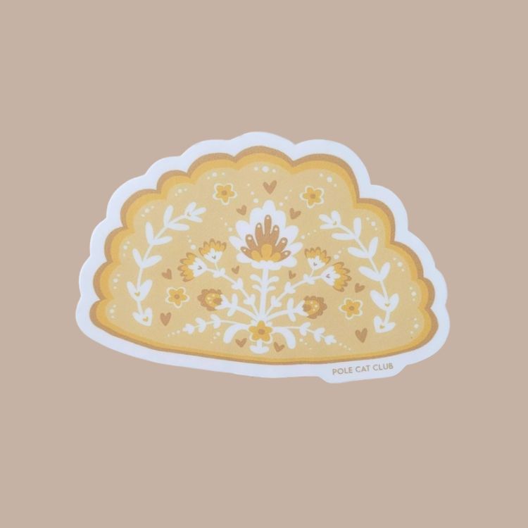 Pierogi Polish Folk Art Sticker