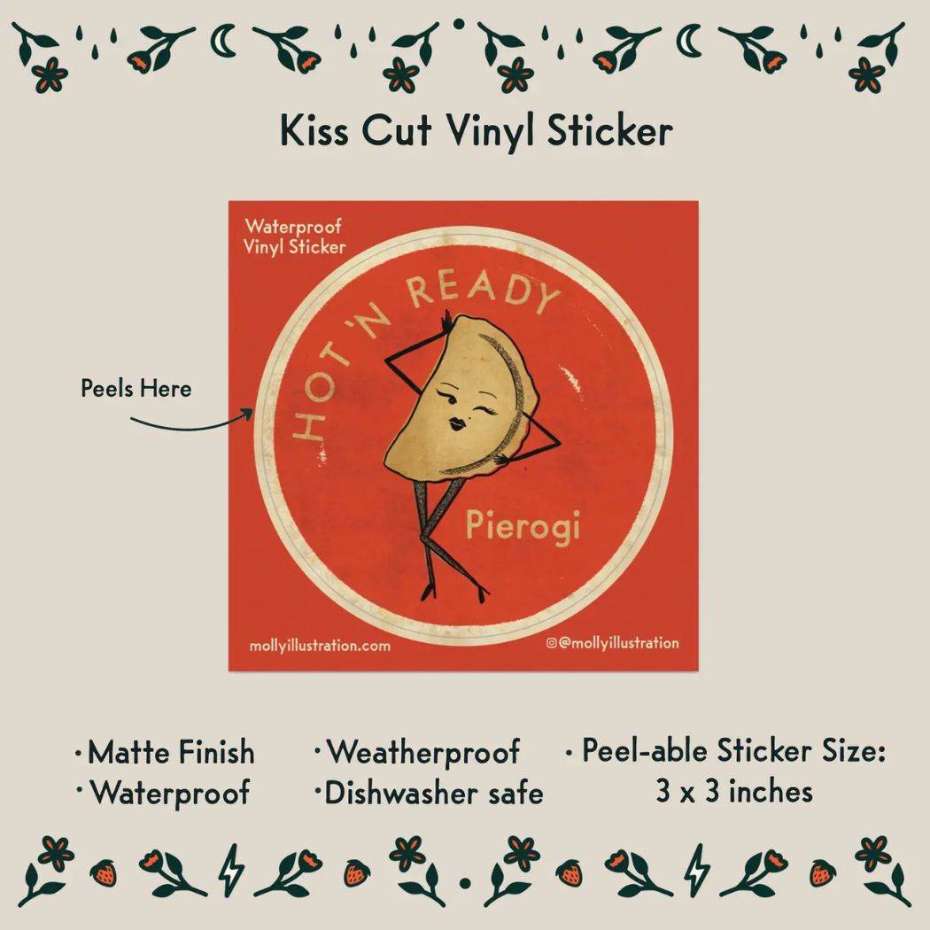 Pierogi Sticker - Hot 'n Ready Pierogi - KINSHIP GIFT
