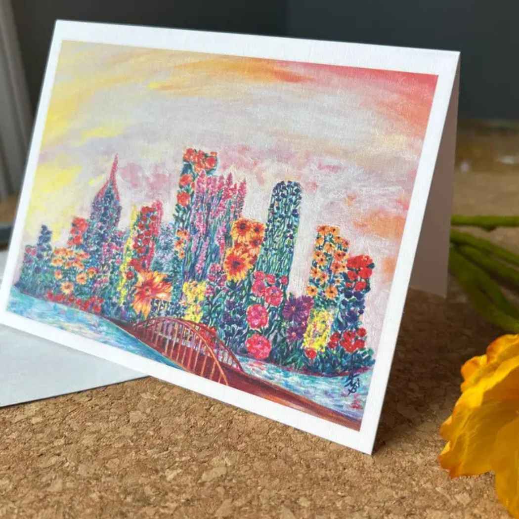 "Pittsburgh in Bloom!" Folded Greeting Card