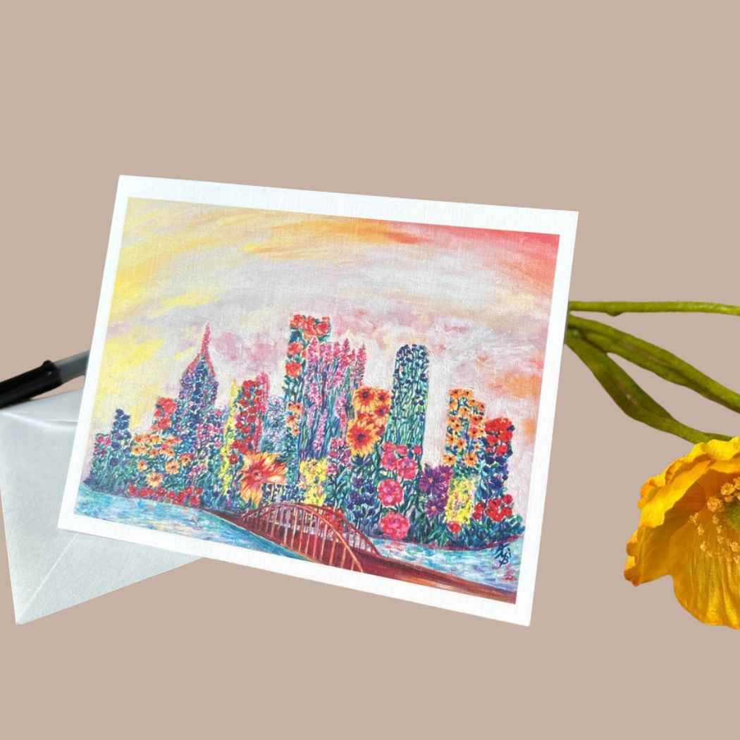 "Pittsburgh in Bloom!" Folded Greeting Card