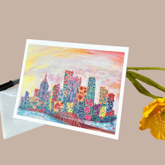 "Pittsburgh in Bloom!" Folded Greeting Card