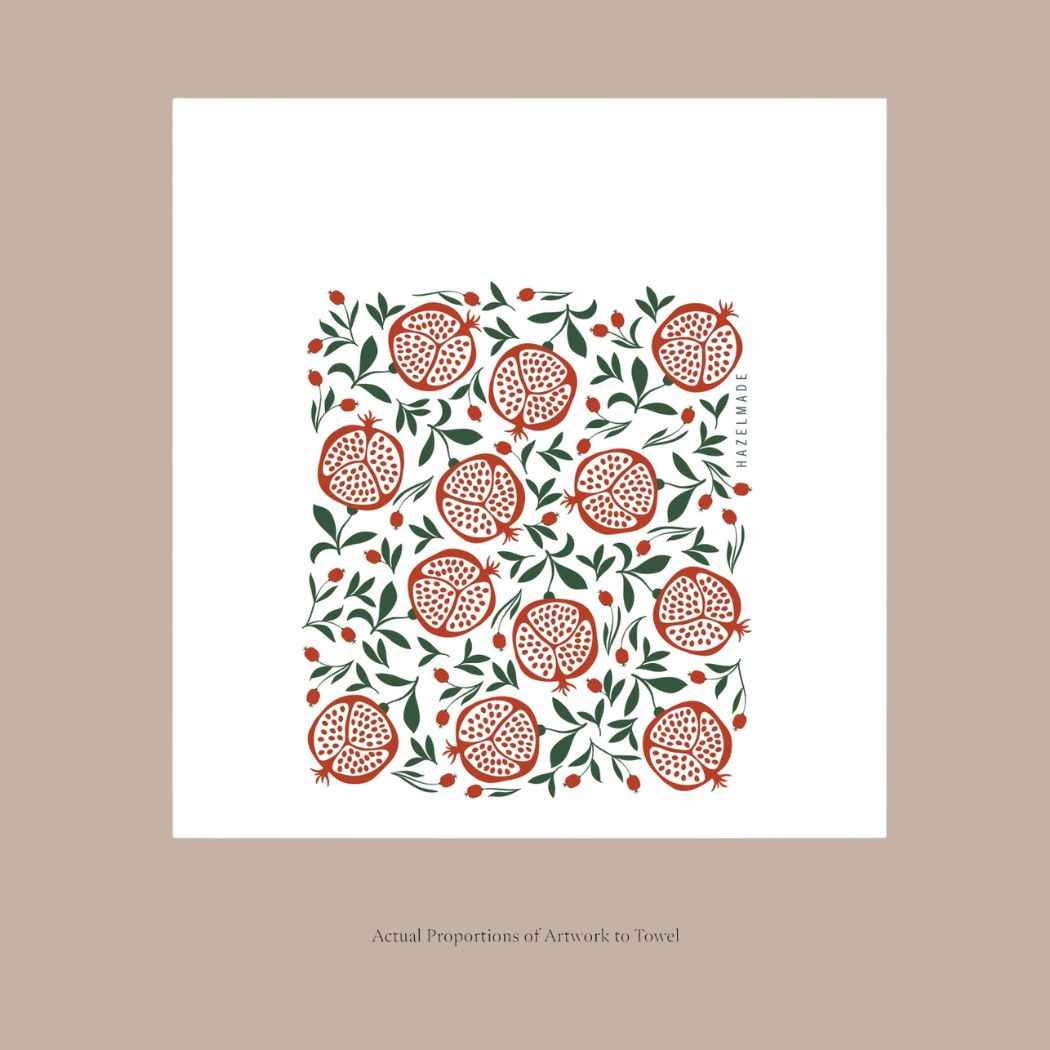 Pomegranates Tea Towel