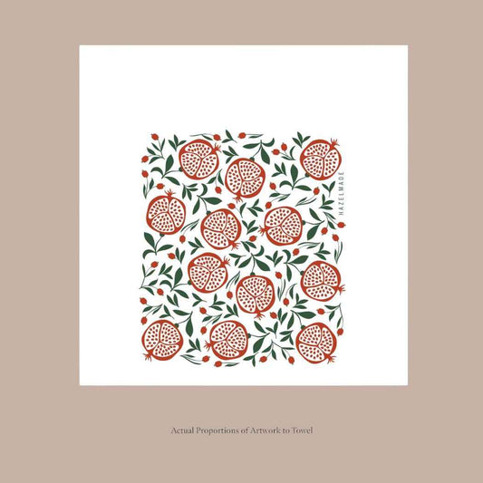 Pomegranates Tea Towel