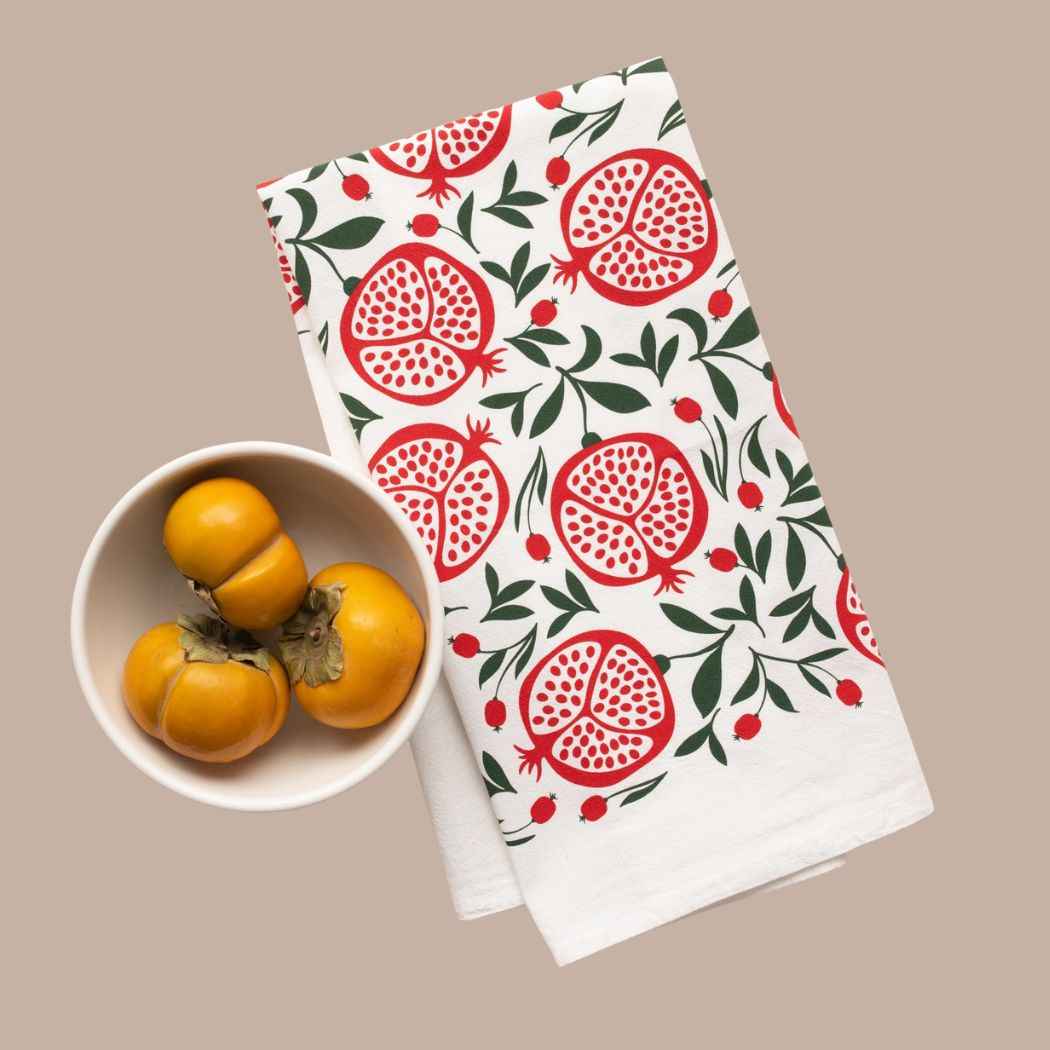 Pomegranates Tea Towel