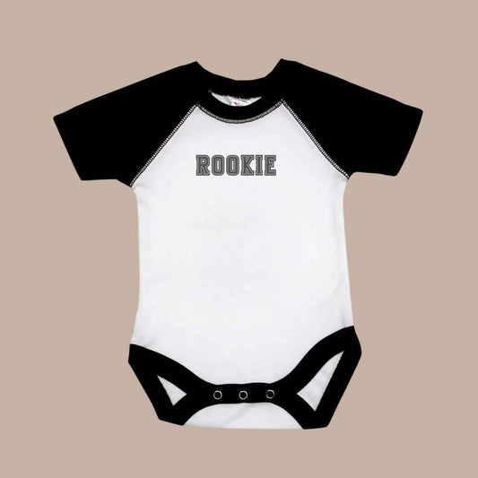 ROOKIE Black and White Baby Onesie