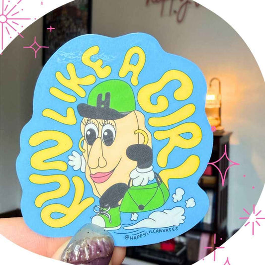 Run Like a Girl Jalapeno Hannah Sticker