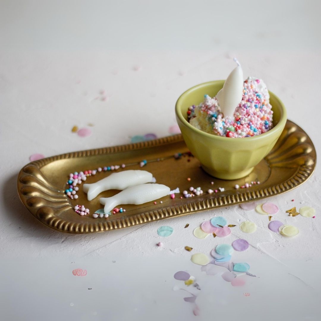 Sardine Celebration Candles in Two Packaging Color Options