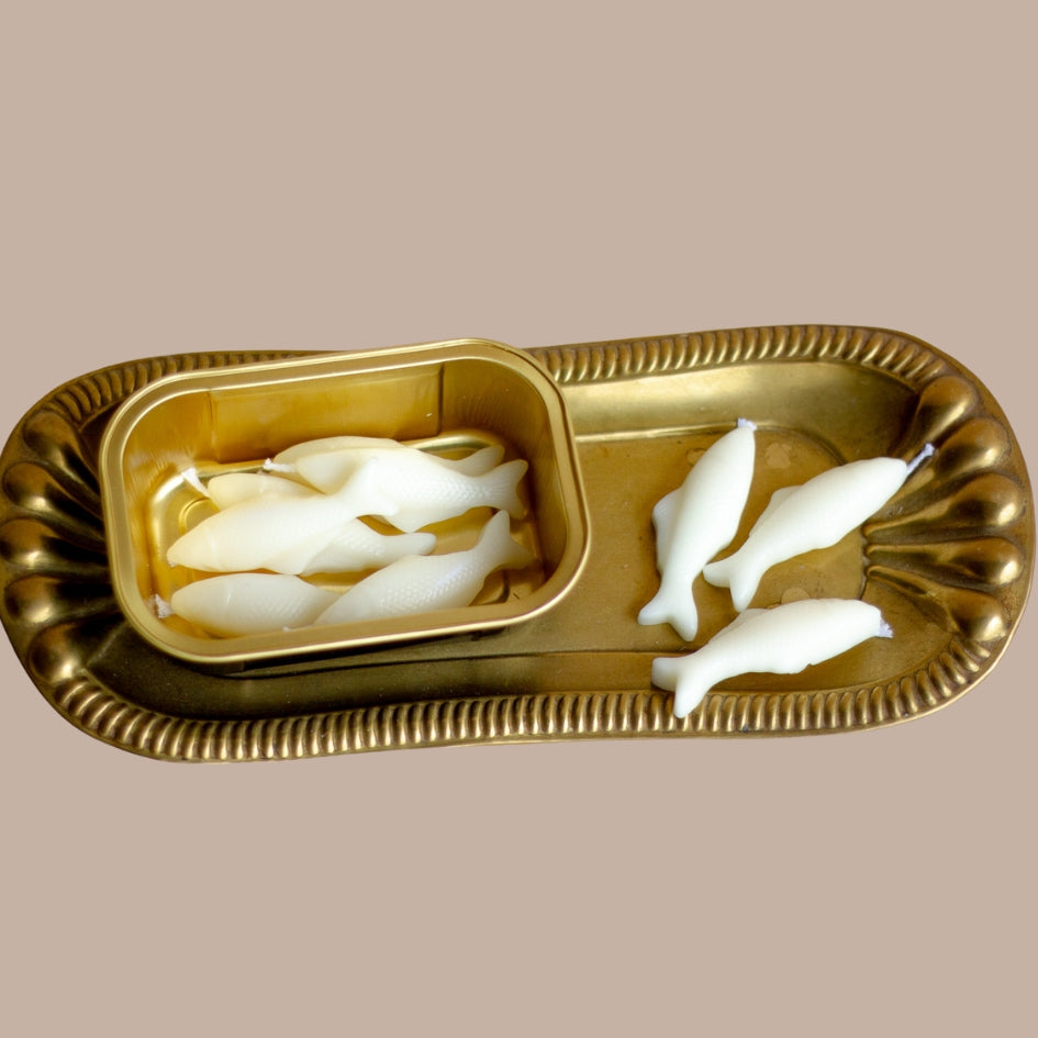 Sardine Celebration Candles in Two Packaging Color Options