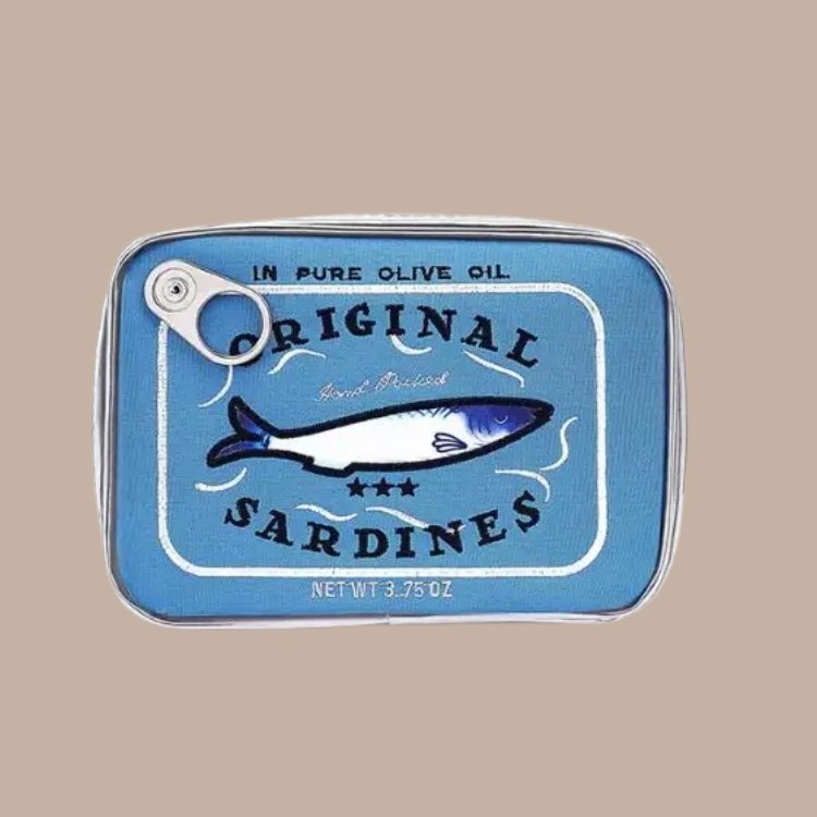 Sardine Tin Makeup Bag