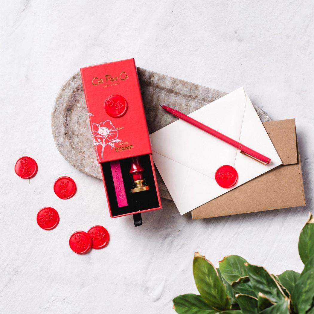 Wax seal stamp and wax stick set - KINSHIP GIFT