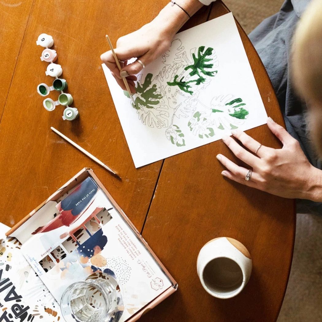 Zinnia Blooms Paint-By-Numbers Kit - KINSHIP GIFT