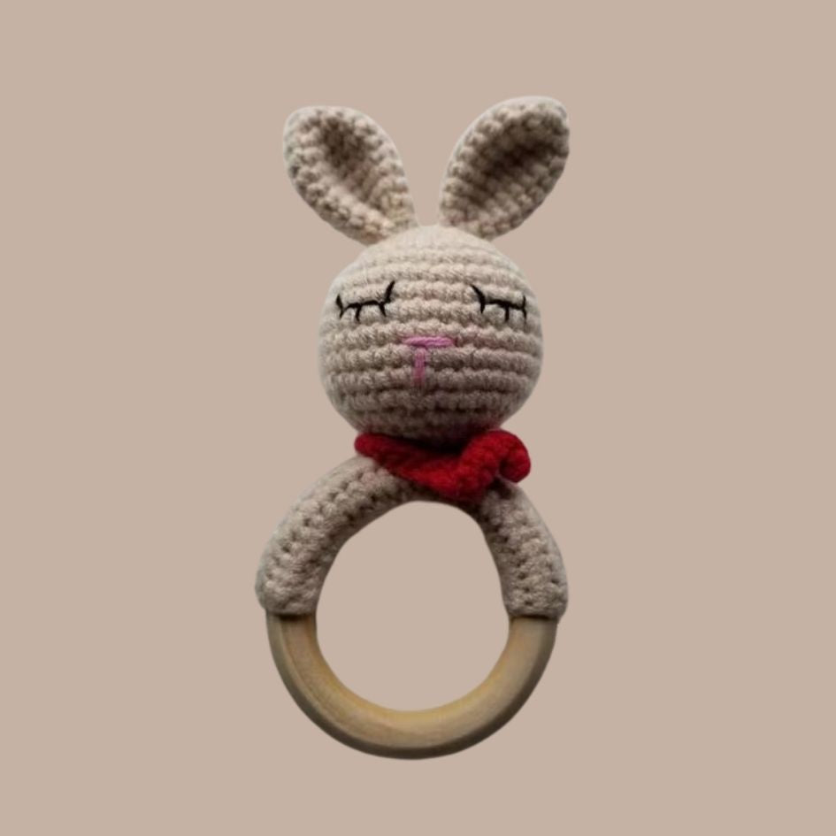 Baby Hand Crochet Rattle - Bunny-Box Builder Item-D&C Toys-Babies/Kids, D&C Toys, LDT:GW:RESTRICT-