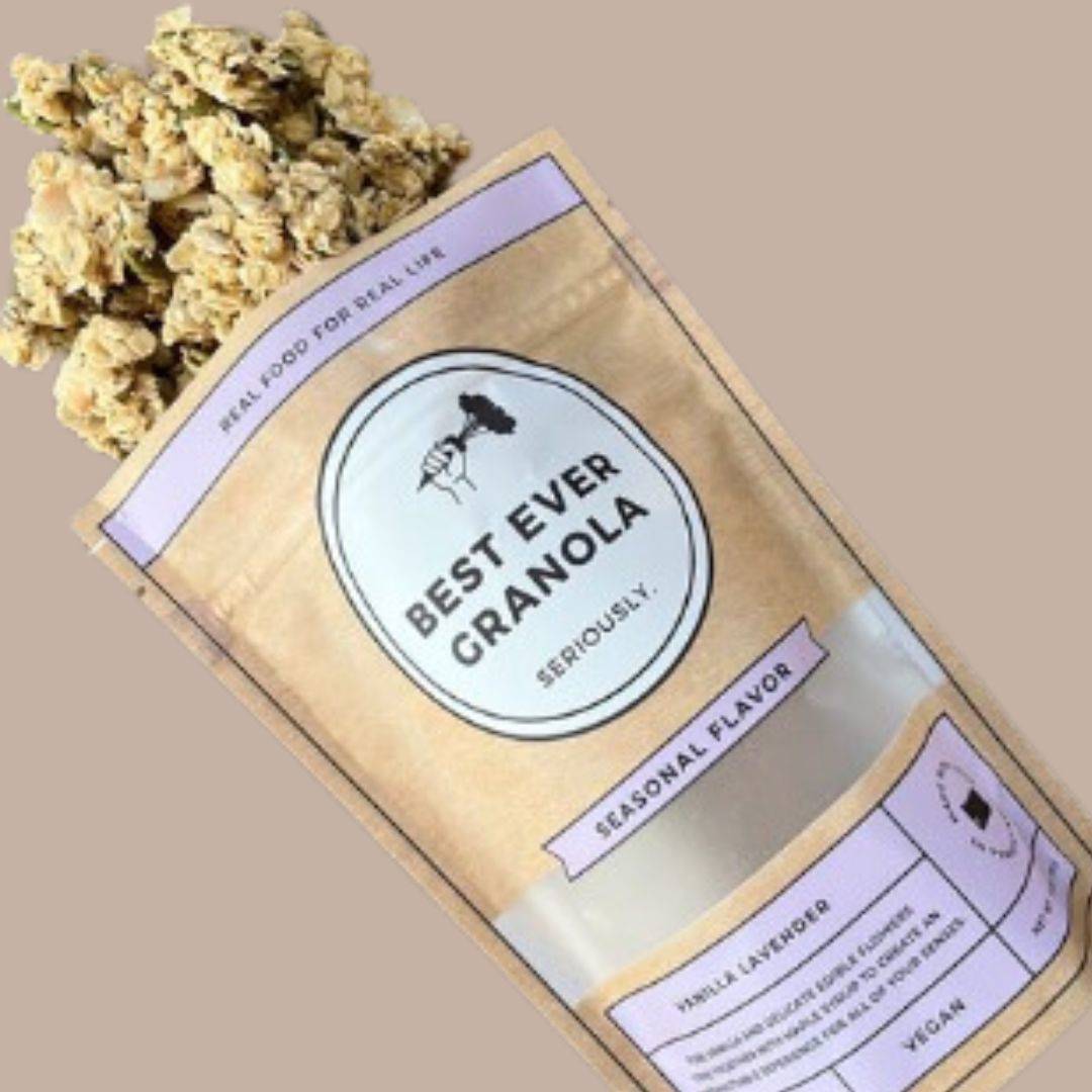 Best Ever Granola - Vanilla Lavender-Box Builder Item-Best Ever Granola-Best Ever Granola, breakfast, breakfast gift box, food, foodie gift box, handmade, housewarming, housewarming gift, lavender, LDT:GW:RESTRICT, Mother's Day, purple, snack, woman owned, women owned-