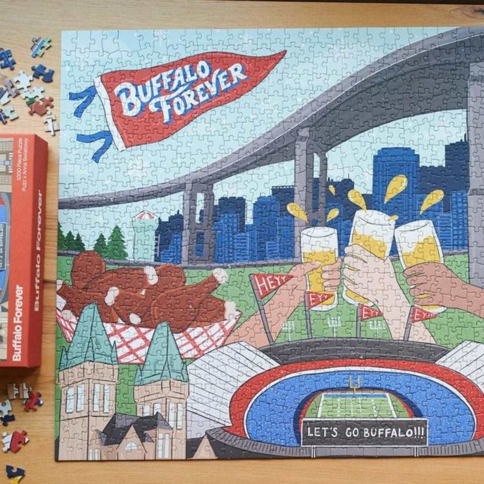 Buffalo Forever Puzzle (1,000 Pieces)-Box Builder Item-Puzz-housewarming, LDT:GW:RESTRICT, PUZZ, puzzle-