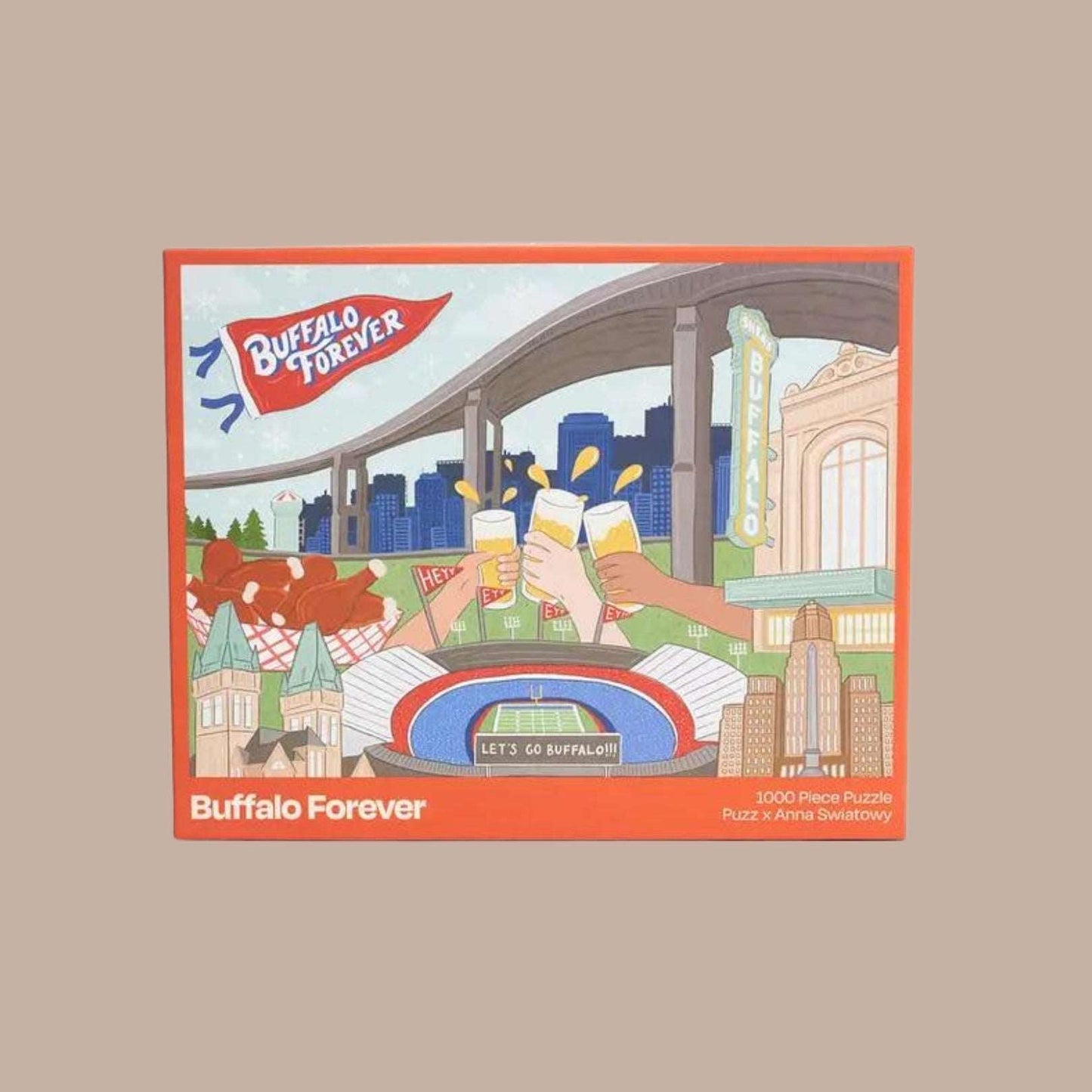 Buffalo Forever Puzzle (1,000 Pieces)-Box Builder Item-Puzz-housewarming, LDT:GW:RESTRICT, PUZZ, puzzle-